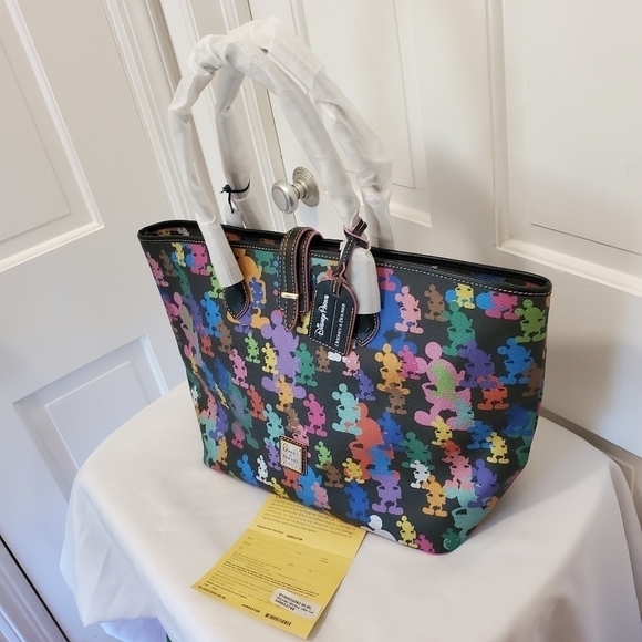 NWT Disney Dooney & Bourke Mickey Silhouette 10th Anniversary Large Tote - Picture 6 of 10